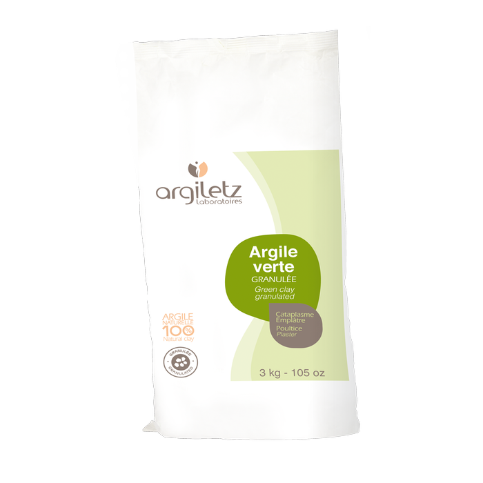 Argile verte illite granulée Argiletz 3 kg
