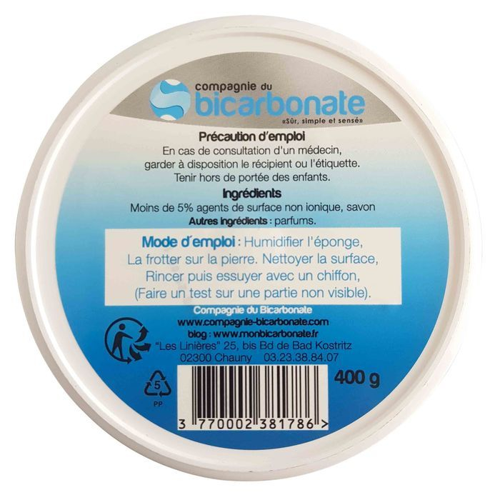 Pierre d'entretien écologique 400 g - vue du dessous