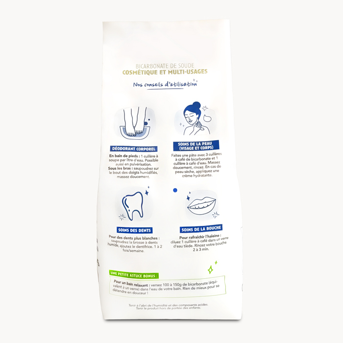 Bicarbonate alimentaire extra-fin - Sac «Open-up» 3 kg - Ecocert
