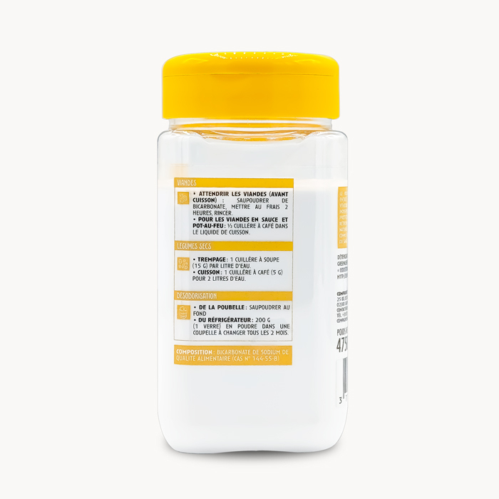 Bicarbonate Cuisine et Gastronomie - Flacon Rechargeable 475 g - Ecocert