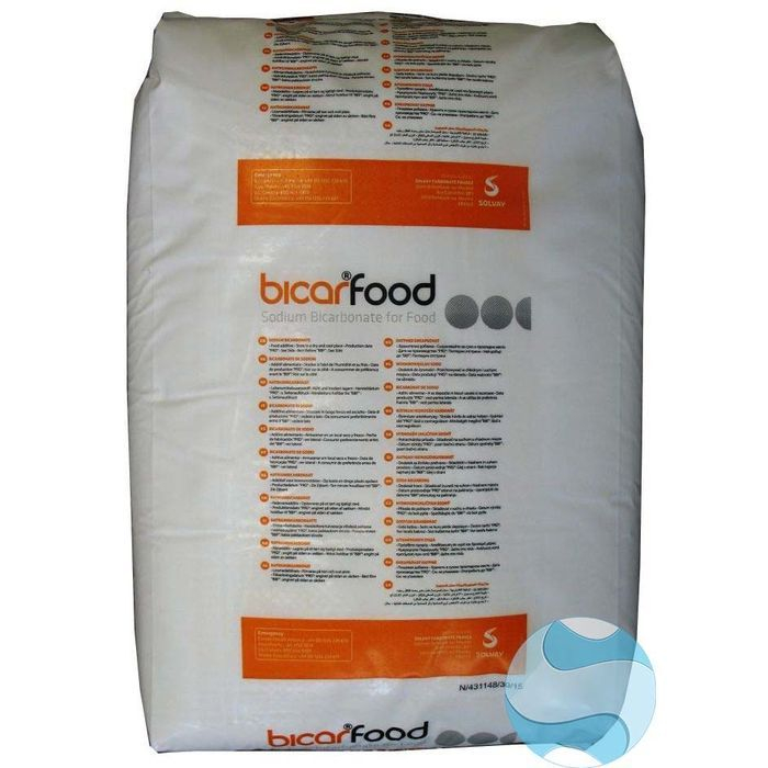 Bicarbonate 25 kg Solvay FCC qualité alimentaire verso
