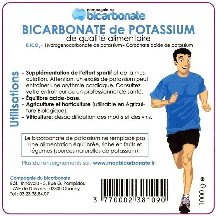 Etiquette Bicarbonate de Potassium