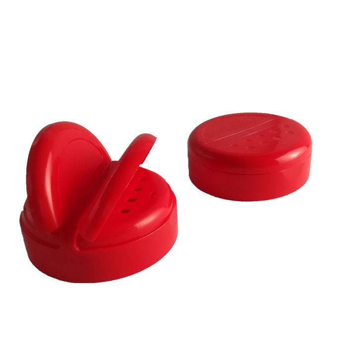 bouchon poudreur rouge du flacon de bicarbonate linge et maison