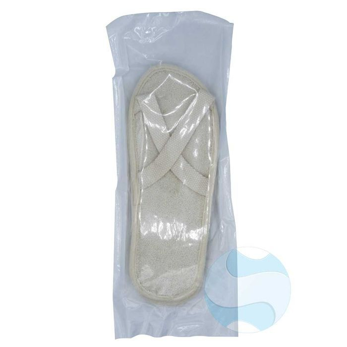 chaussons en coton d'ivoire dans son emballage