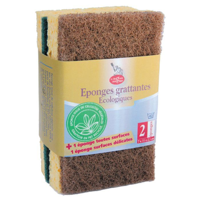 éponges grattantes écodis écologiques - Lot de 2