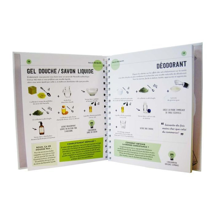 Livre "Fabriquer sa lessive, son dentifrice, son shampoing, ses produits d'entretien..." par Régine Quéva - gel douche et déodorant