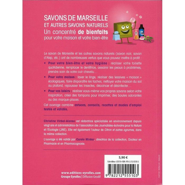 Livre Savon de Marseille et autres savons naturel - verso