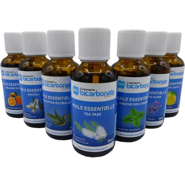 Gamme de flacons d'huile essentielle