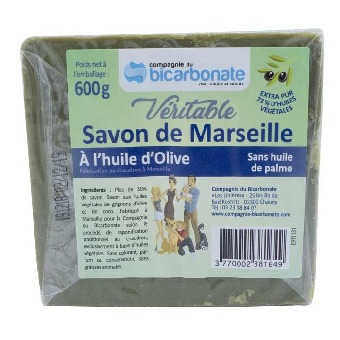 Savon de marseille  600g sous film Compagnie du Bicarbonate