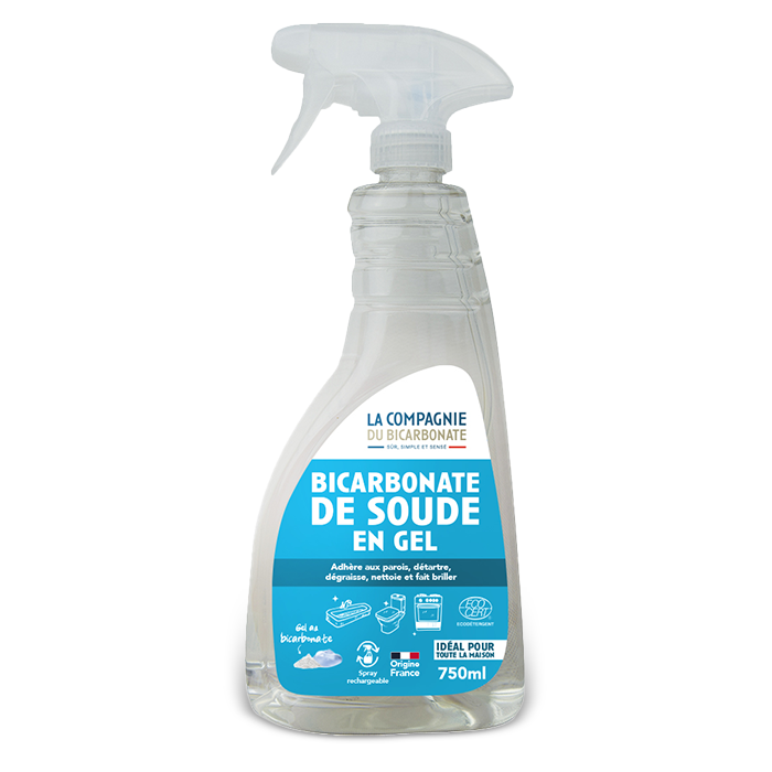 Face avant de notre spray Bicarbonate en gel 750ml