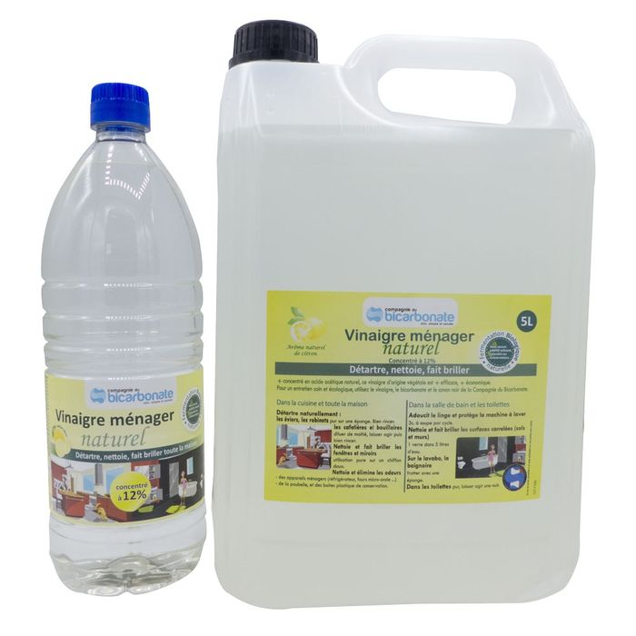 Gamme vinaigres naturels Citron de la Compagnie du Bicarbonate