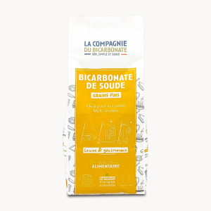 Bicarbonate alimentaire grains fins - Sachet «Open-Up» 1 kg - Ecocert