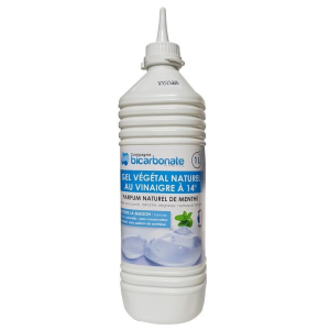 Gel vinaigre naturel concentré à 14° parfumé à la menthe - vue de face