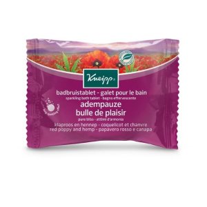 Galet de bain effervescent au bicarbonate Kneipp aux huiles végétales de coquelicot & chanvre 